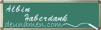 Albin Haberdank Visitenkarte